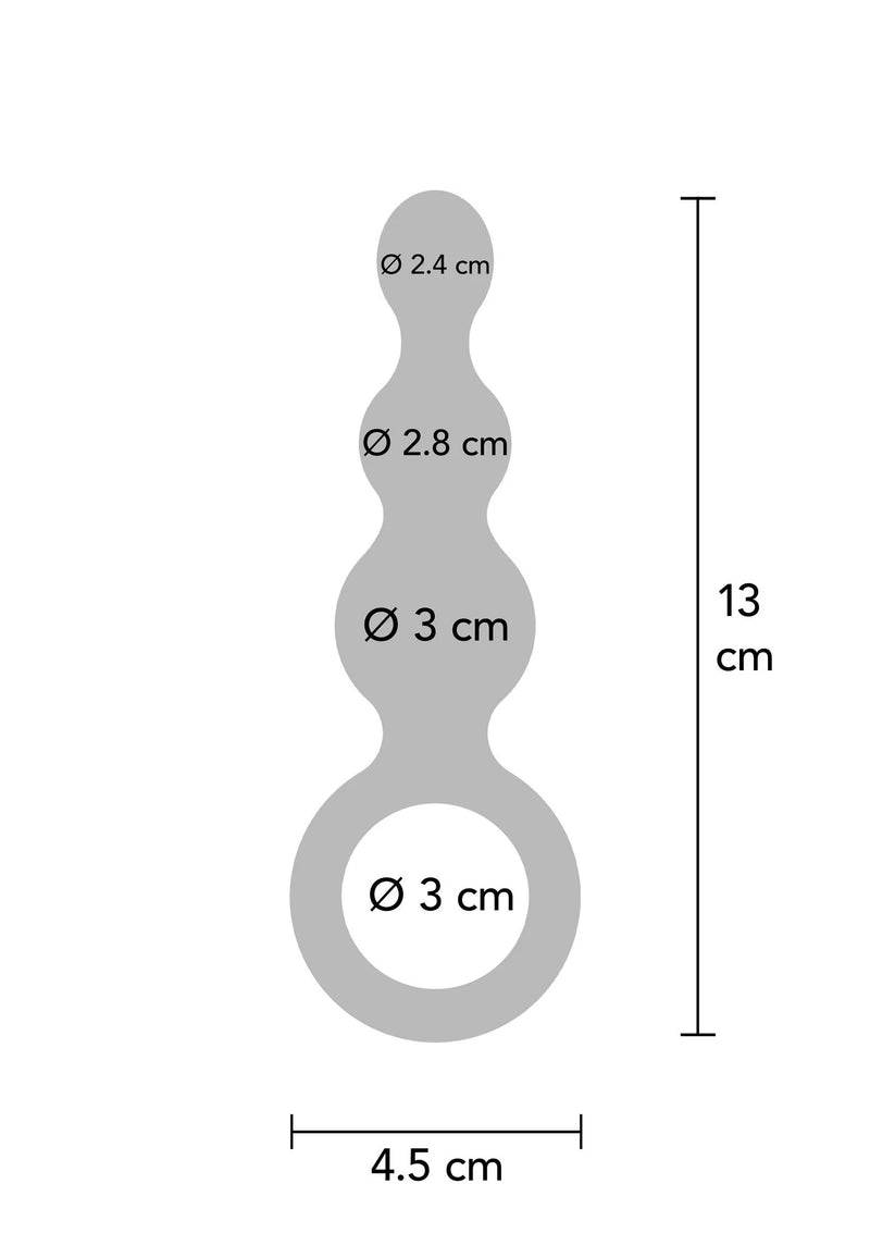 ToyJoy The Stuffer 3-Balls Metallic Silicone Plug
