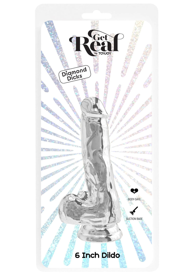 ToyJoy Get Real Clear Dildo with Balls 16 cm