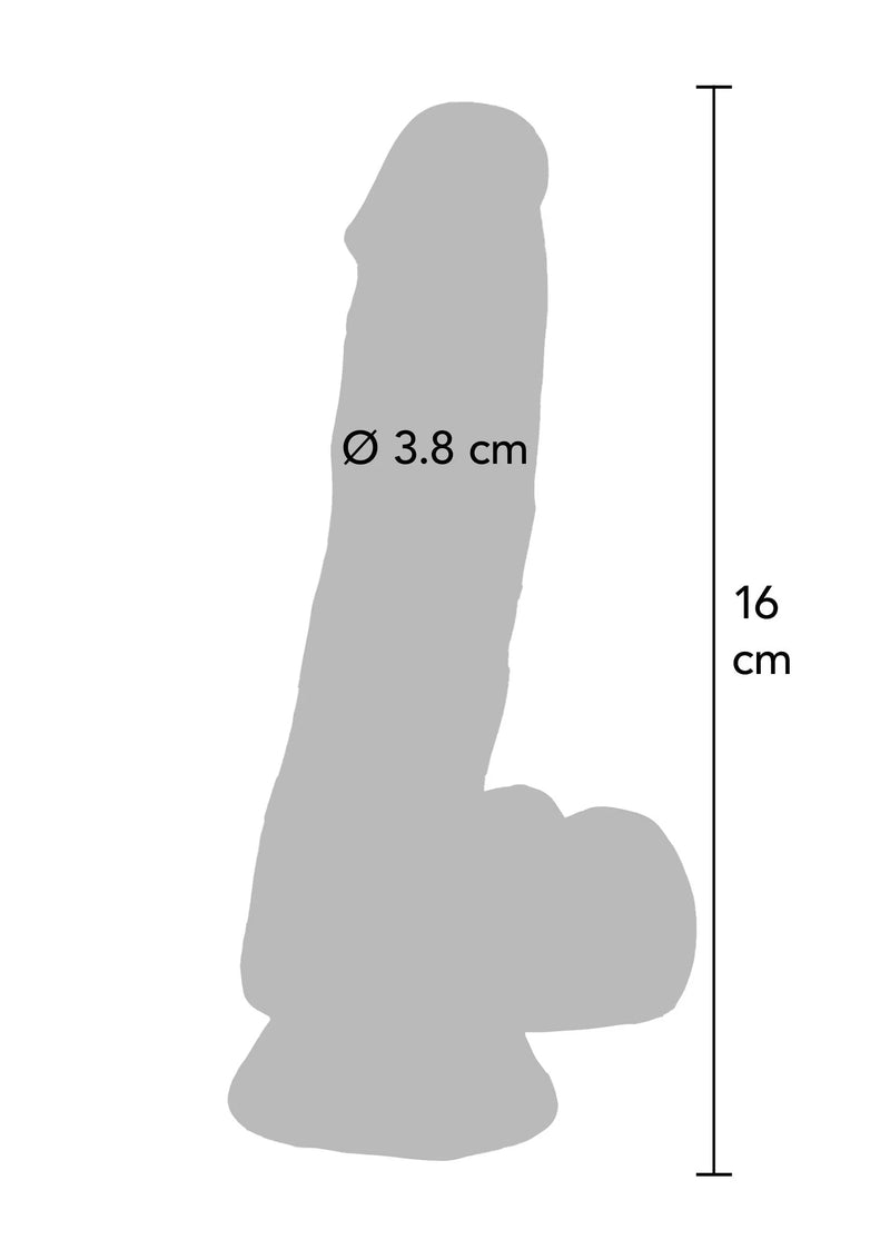 ToyJoy Get Real Clear Dildo with Balls 16 cm