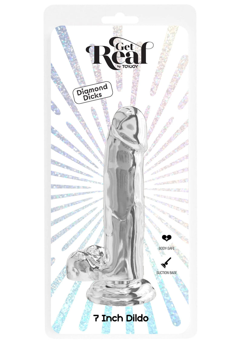 ToyJoy Get Real Clear Dildo with Balls 18 cm