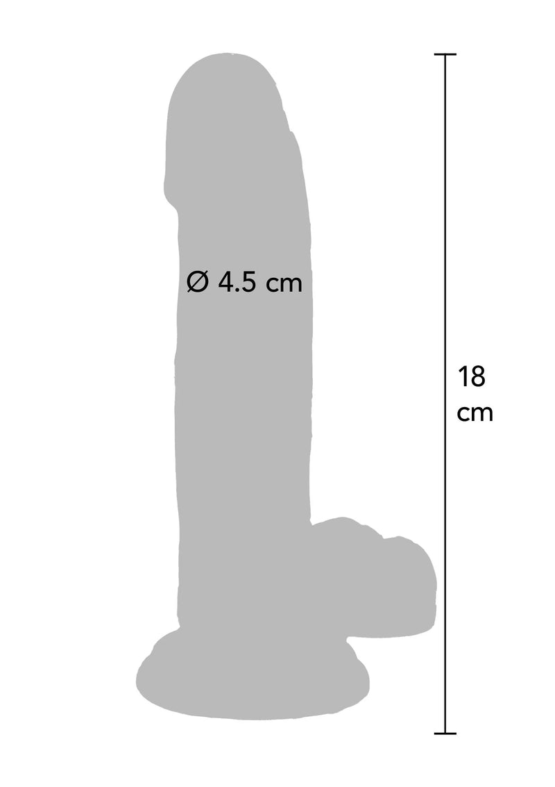 ToyJoy Get Real Clear Dildo with Balls 18 cm
