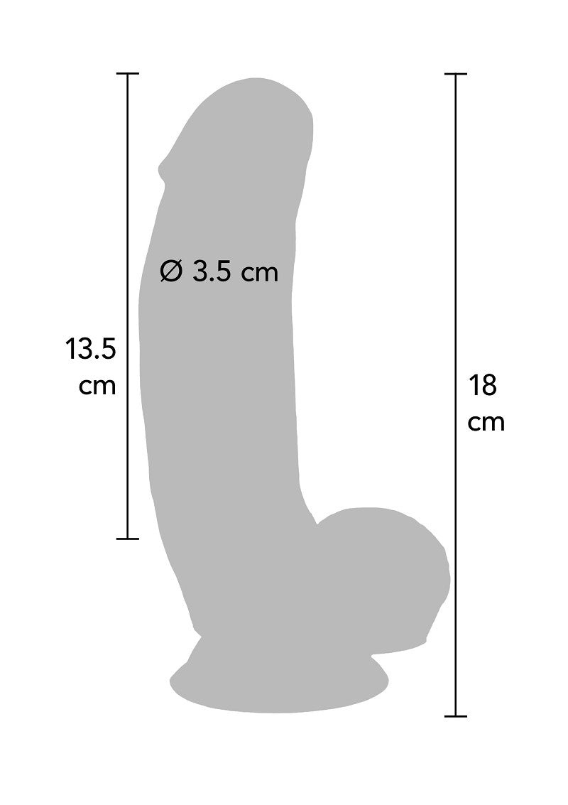 ToyJoy Get Real Silicone Dildo 18 cm with balls