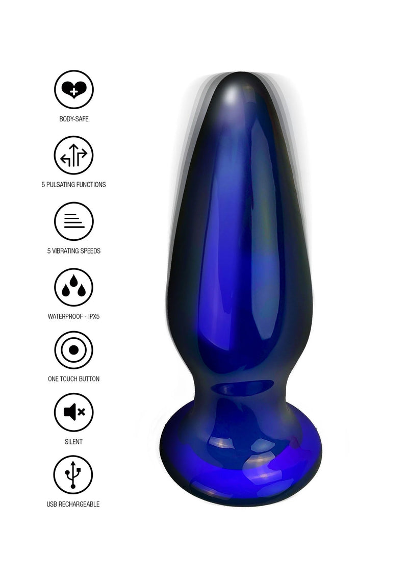 ToyJoy Shining Vibrating Glass Plug