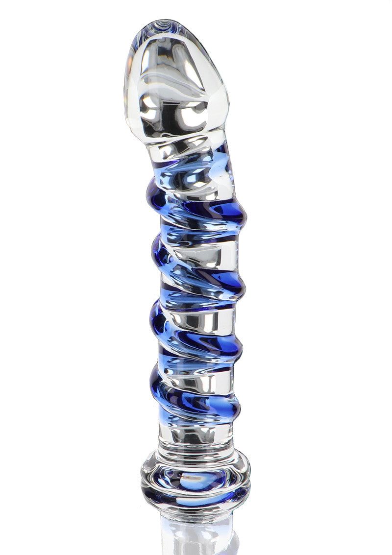 ToyJoy Glass Worxx G-Spot ädelstensglasdildo 18 cm