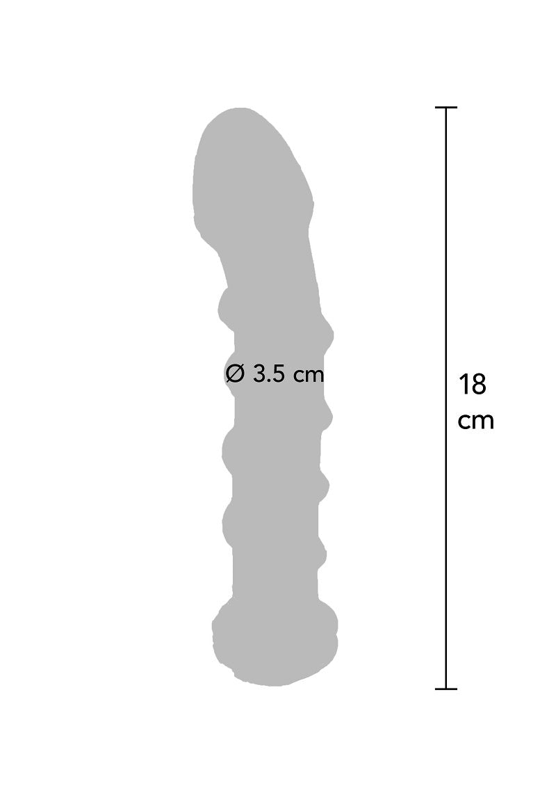 ToyJoy Glass Worxx G-Spot ädelstensglasdildo 18 cm
