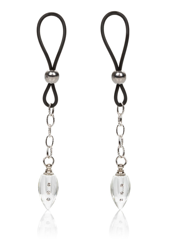 CalExotics Nipple Play Non-Piercing Nipple Jewelry Crystal Teardrop