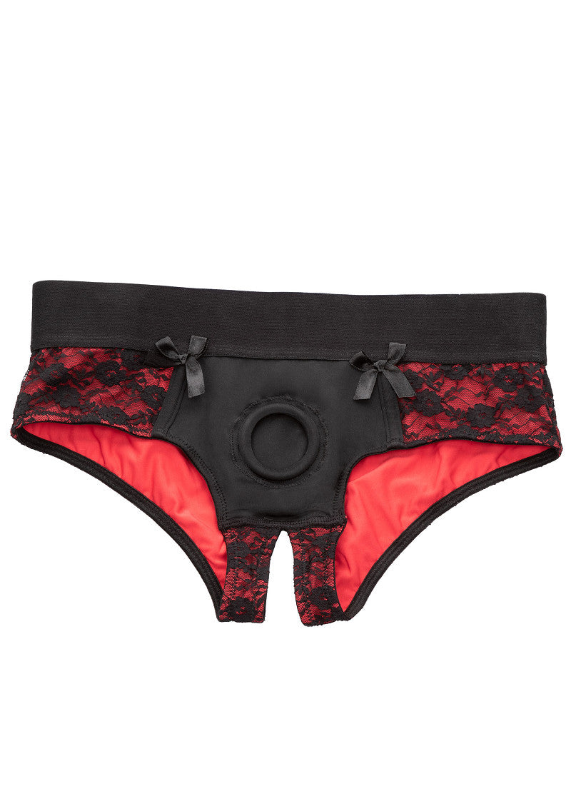CalExotics Scandal Crotchless Pegging Panty Set - L/XL