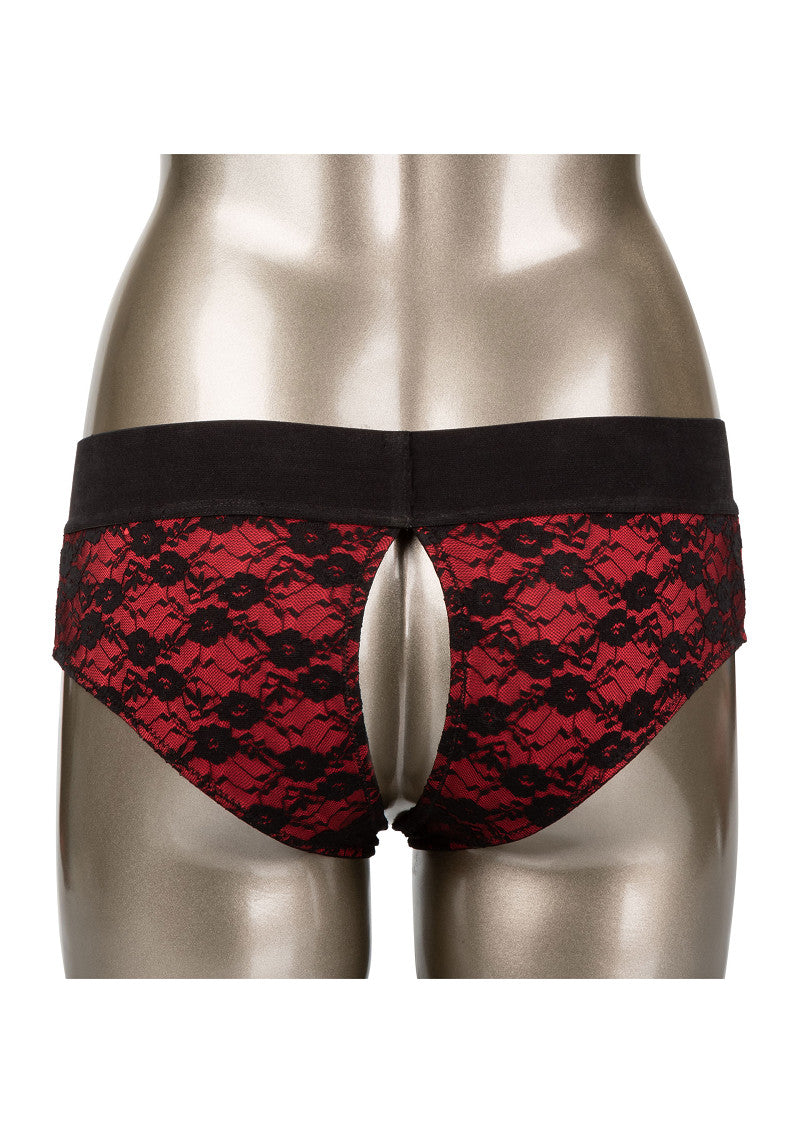 CalExotics Scandal Crotchless Pegging Panty Set - L/XL