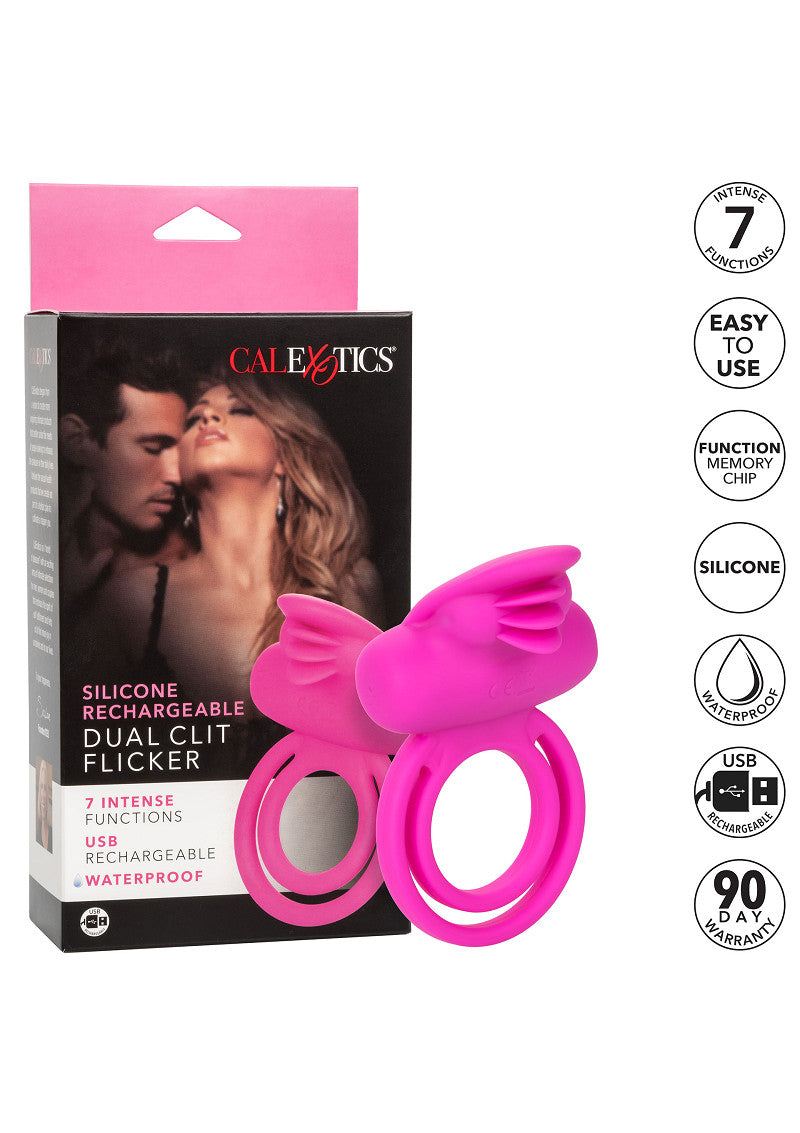 CalExotics Silicone Dual Clit Flicker Enhancer uppladdningsbar