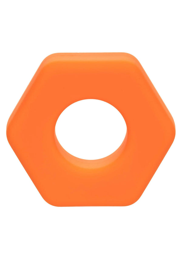 CalExotics Alpha Liquid Silicone Prolong Sexagon Ring