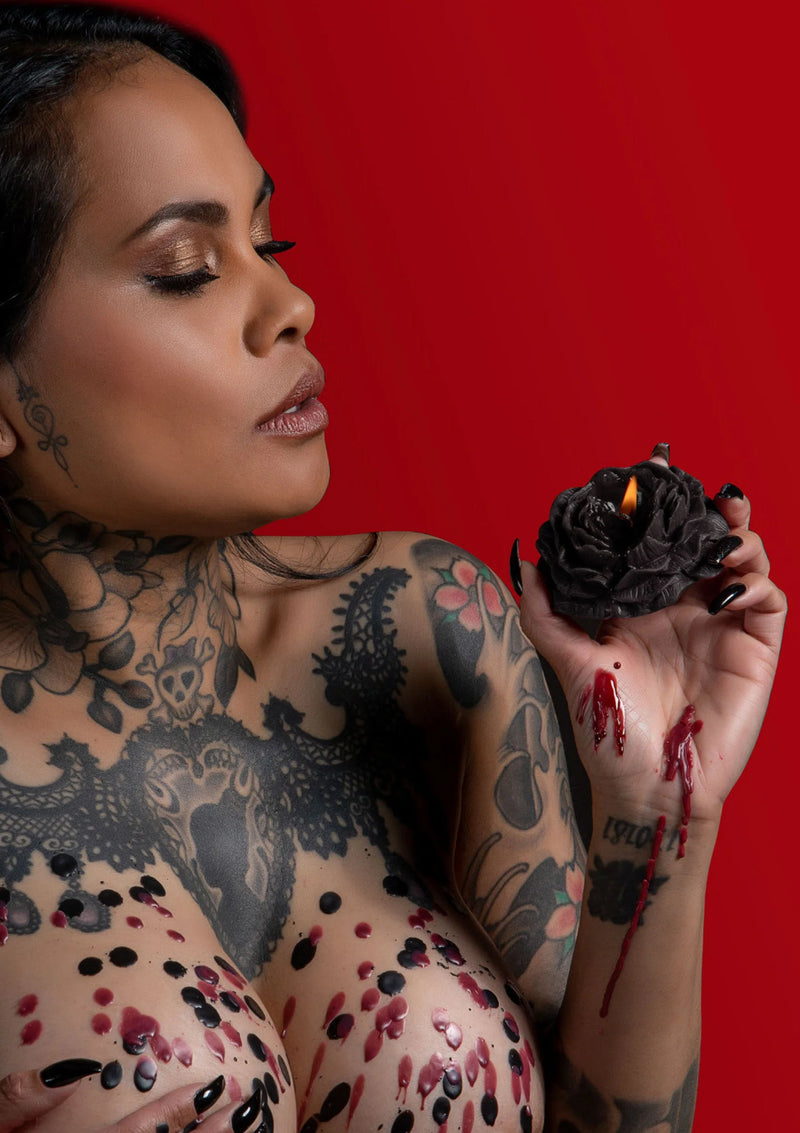 Taboom Bondage in Luxury Rose Japanese Drip Candle 2st