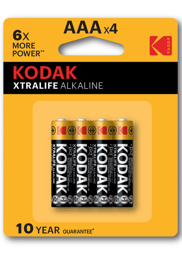 Kodak Xtralife Alkaliska AAA-Batterier 10x4 st