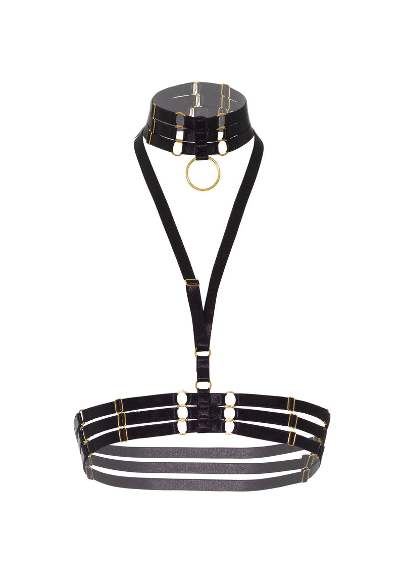 Kinky Diva Halter Harness & O-Ring Collar