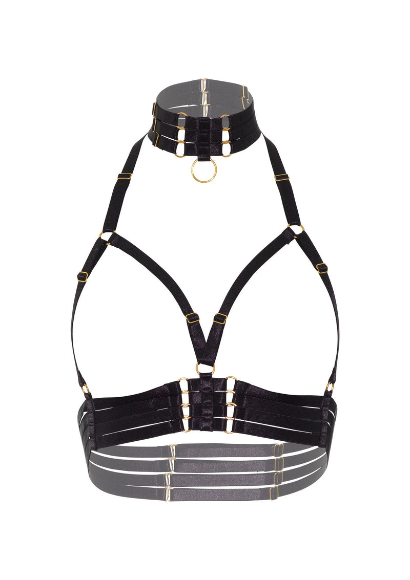 Kinky Diva Open Cup Bra & O-Ring Collar