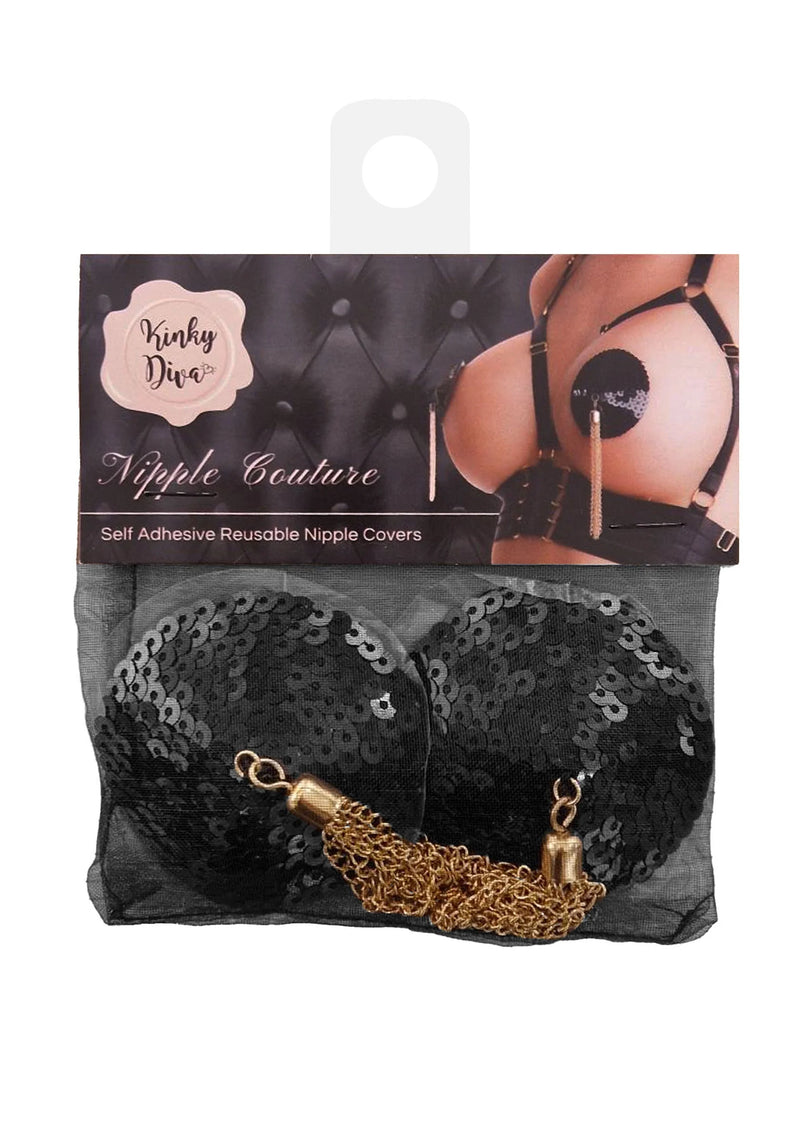 Kinky Diva Nipple Covers with Chain
