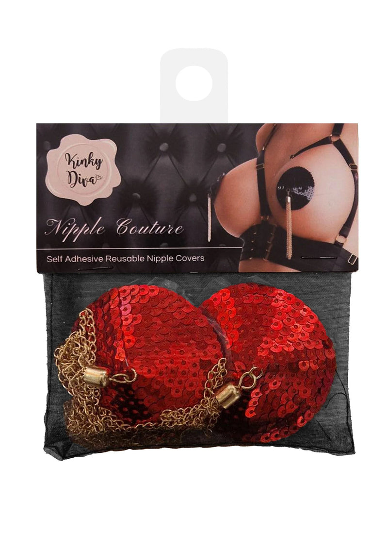 Kinky Diva Nipple Covers with Chain