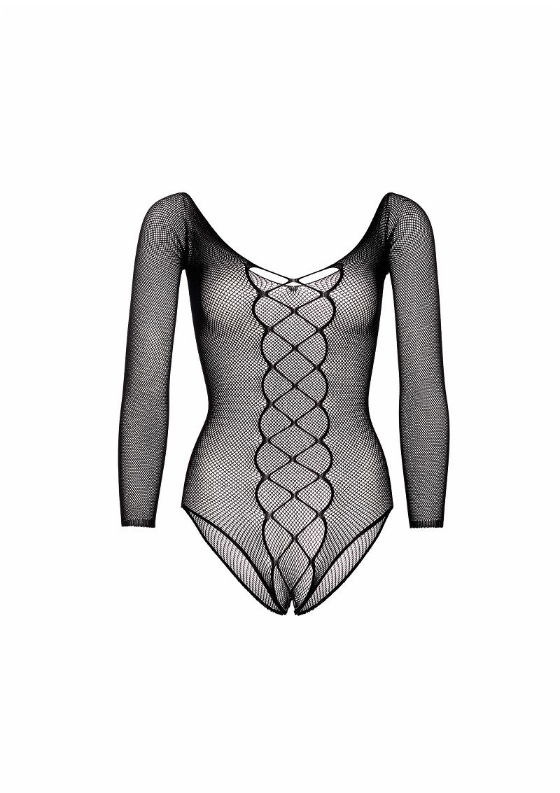 Leg Avenue Fishnet Crotchless Teddy