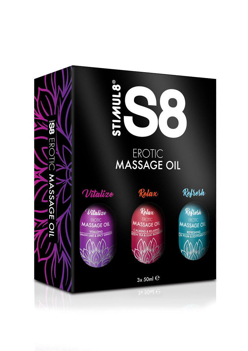 S8 Massageolja Box 3x50ml